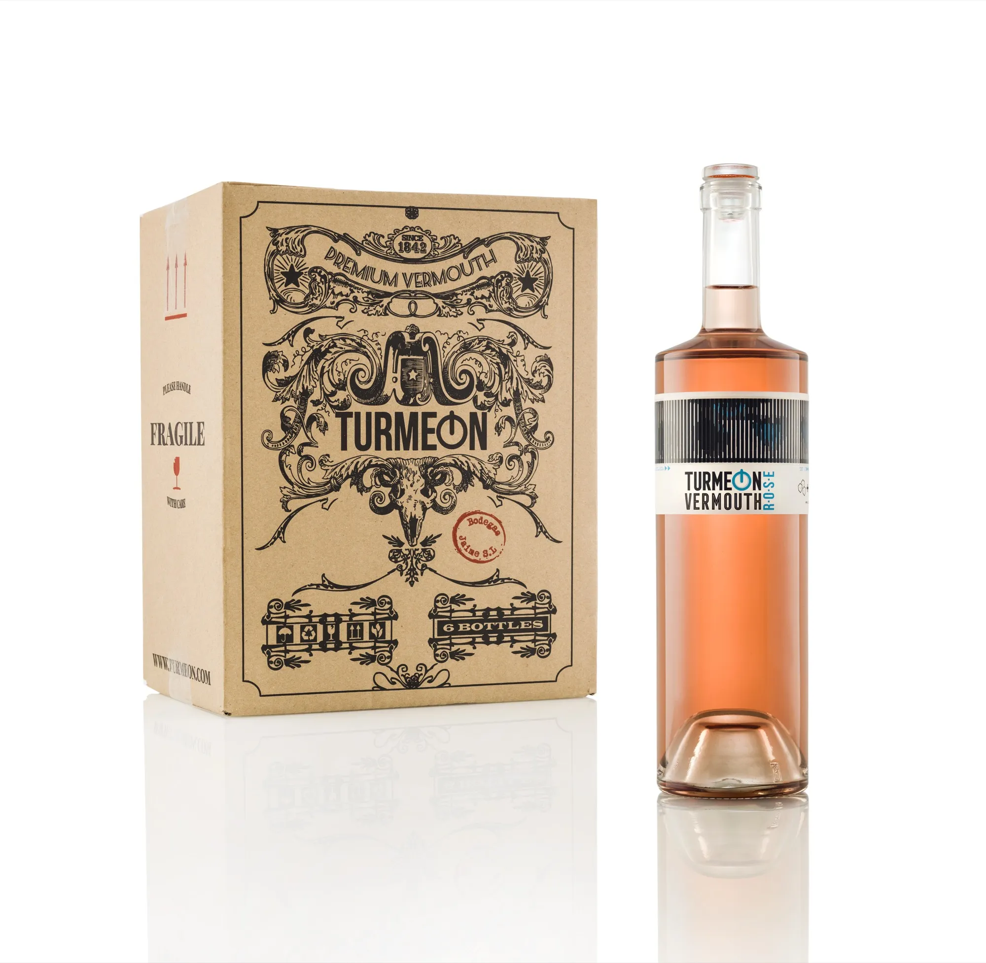 Botella y estuche de Turmeon Rose